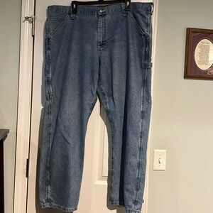 Men’s Lee Carpenter jeans. Light blue color. No stains or fraying. Size 42x30.